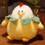 Chubby Round Chicken Plush-Enchanted peach