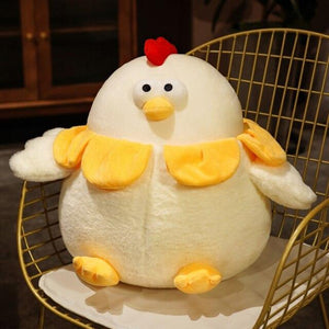 Chubby Round Chicken Plush-Enchanted peach