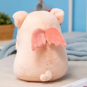 Chunky Love Heart Piggy Plushie-Enchanted peach