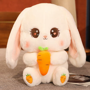 Cinnabun the Cuddly White Bunny Plushie-Enchanted peach