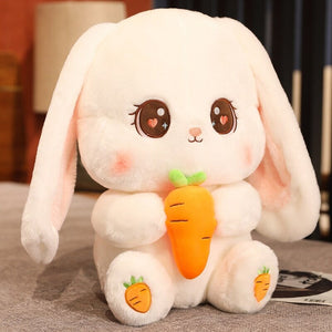 Cinnabun the Cuddly White Bunny Plushie-Enchanted peach