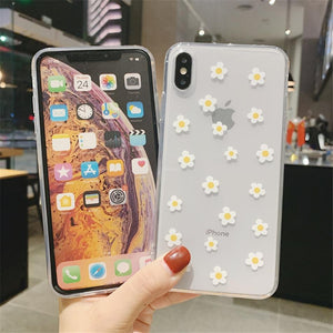 Clear Summer Daisy iPhone Case-Enchanted peach