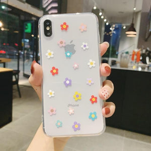 Clear Summer Daisy iPhone Case-Enchanted peach