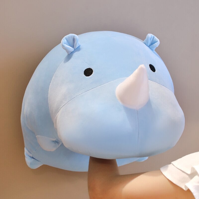 Cleo the Kawaii Chunky Rhino Plush-Enchanted peach