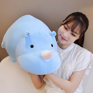 Cleo the Kawaii Chunky Rhino Plush-Enchanted peach