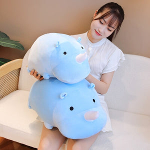 Cleo the Kawaii Chunky Rhino Plush-Enchanted peach