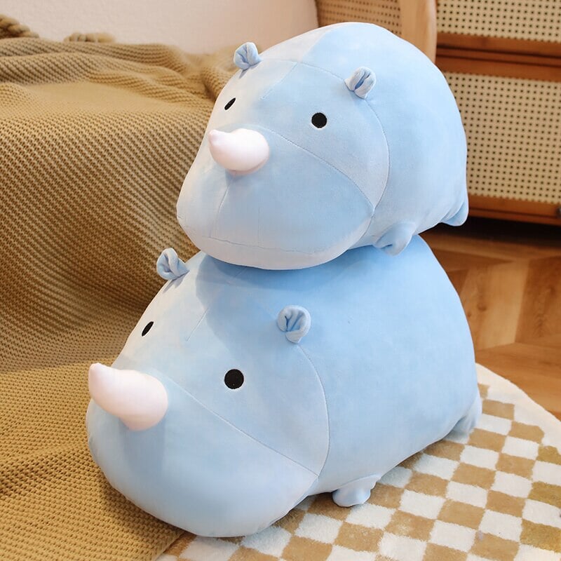 Cleo the Kawaii Chunky Rhino Plush-Enchanted peach