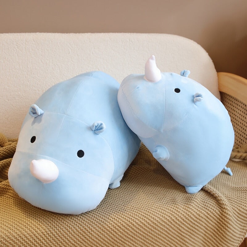 Cleo the Kawaii Chunky Rhino Plush-Enchanted peach