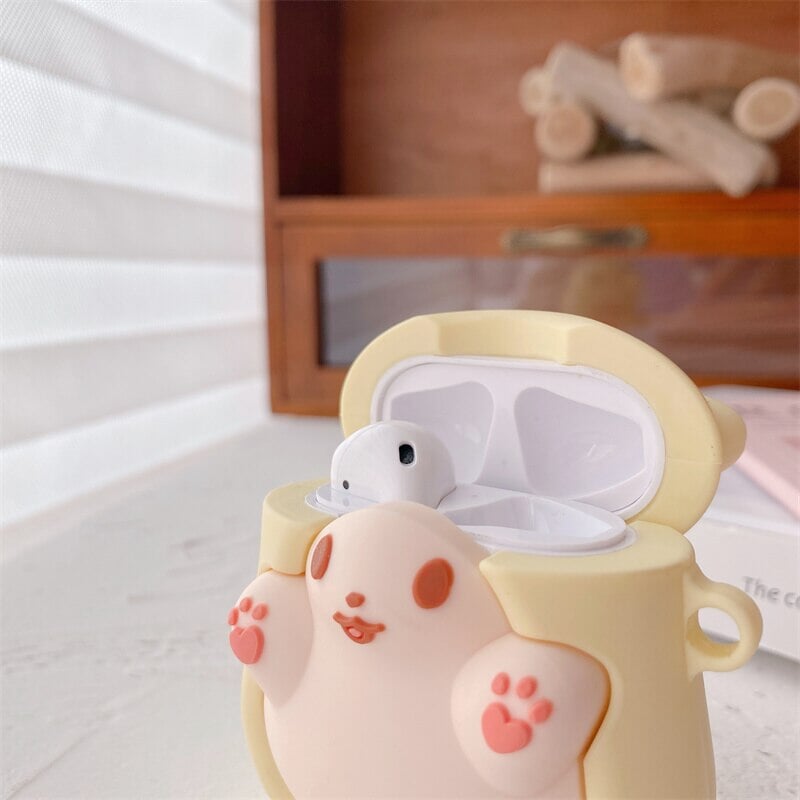 Cloak Bear Airpods Case (1&2&Pro)-Enchanted peach