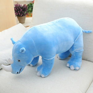 Colorful Cuddly Rhino Plushies-Enchanted peach