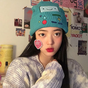 Colourful BMO Robot Beanie Hat-Enchanted peach