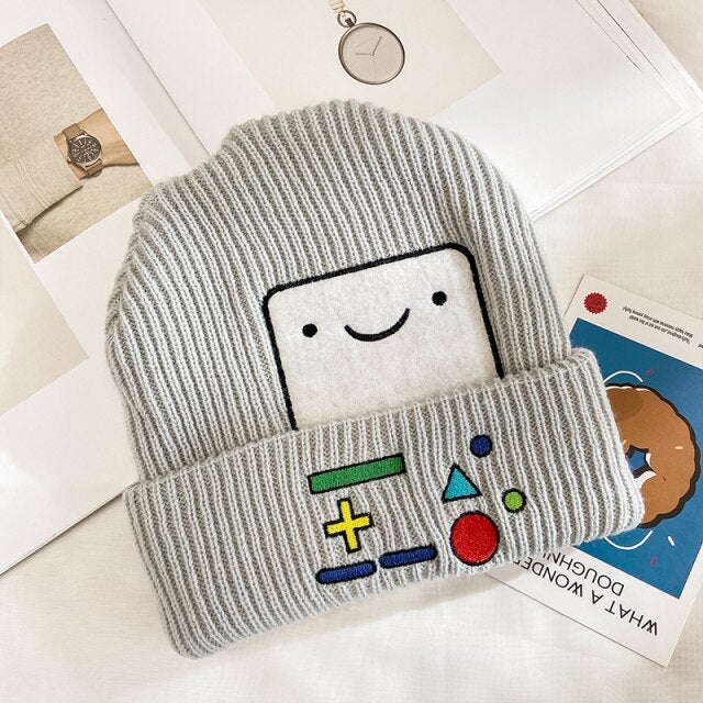 Colourful BMO Robot Beanie Hat-Enchanted peach