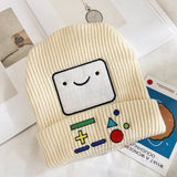 Colourful BMO Robot Beanie Hat-Enchanted peach