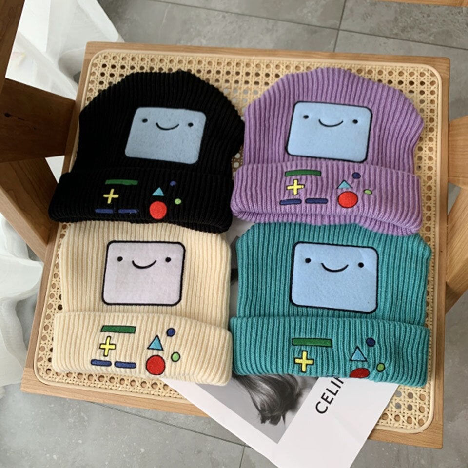 Colourful BMO Robot Beanie Hat-Enchanted peach