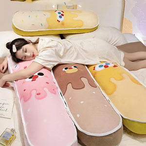 Colourful Ice Cream Long Pillow Plushie-Enchanted peach