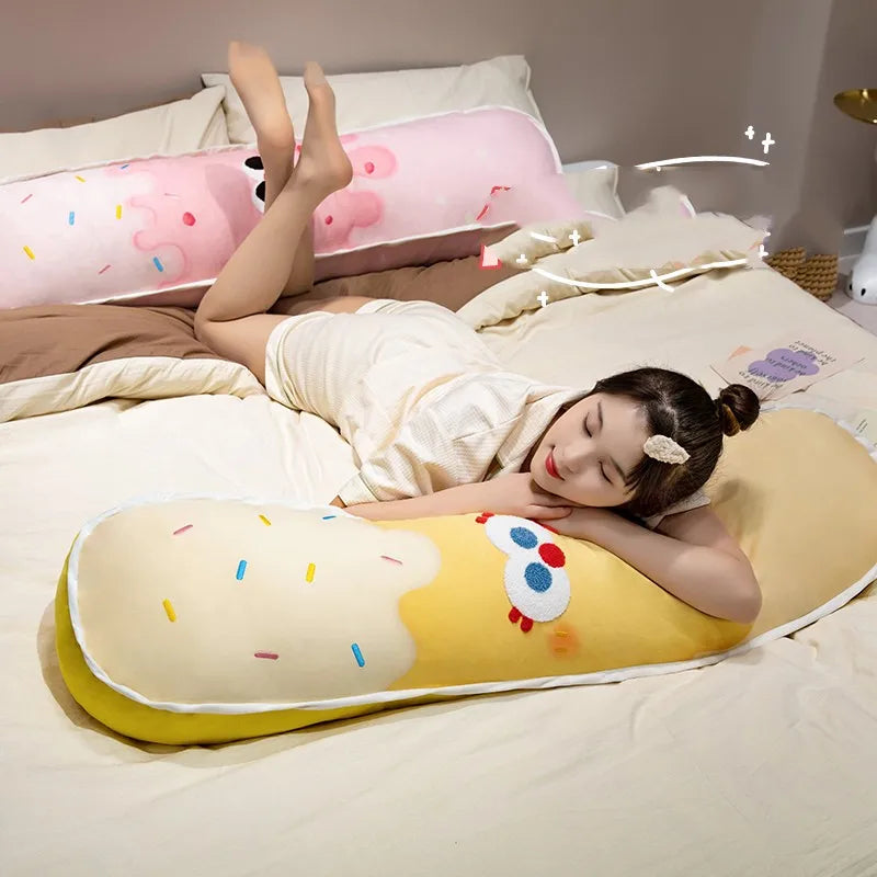 Colourful Ice Cream Long Pillow Plushie-Enchanted peach