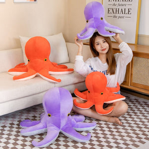 Colourful Octopus Duo Plushie-Enchanted peach