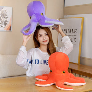 Colourful Octopus Duo Plushie-Enchanted peach