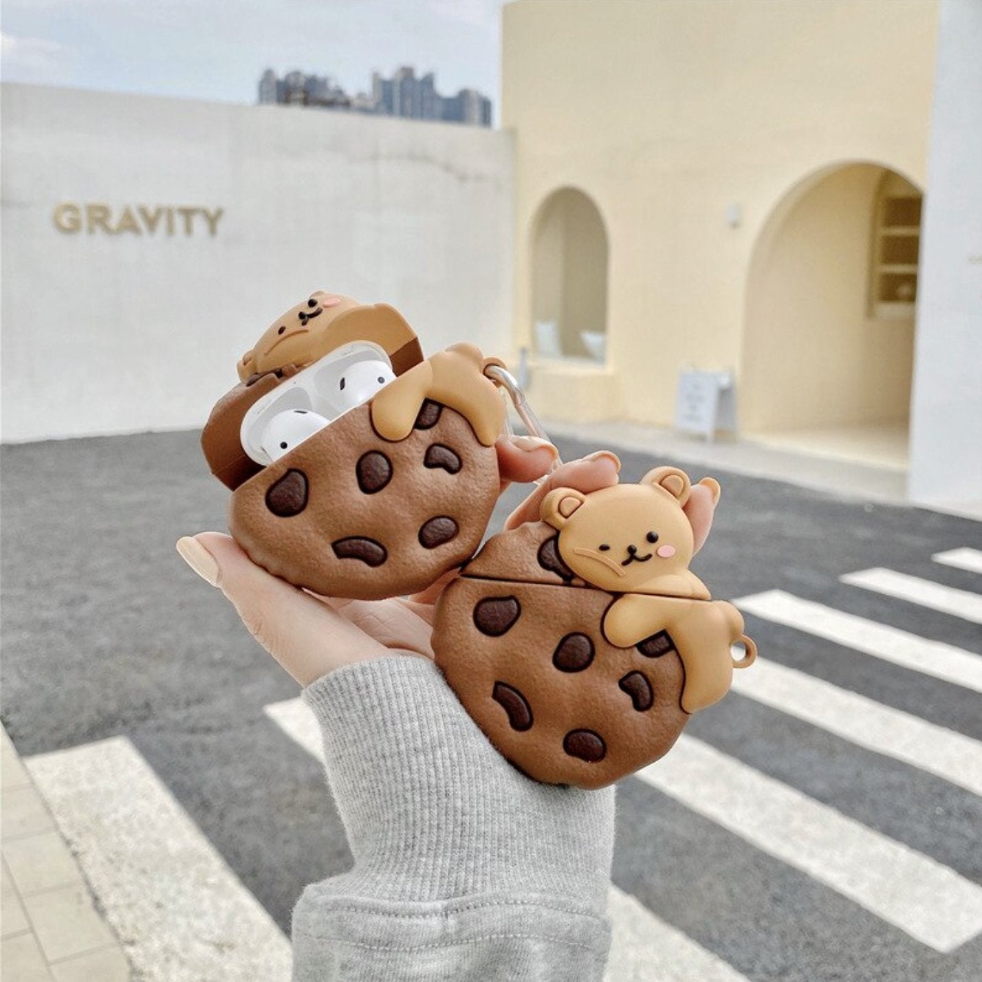 Cookie Bear Airpods Case (1&2&Pro)-Enchanted peach