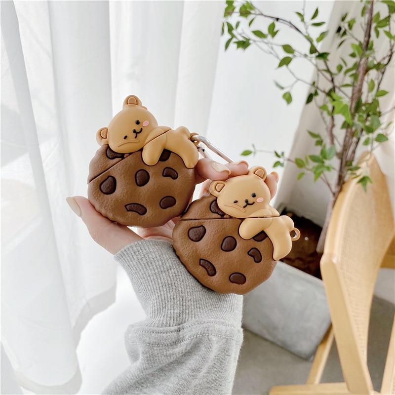 Cookie Bear Airpods Case (1&2&Pro)-Enchanted peach