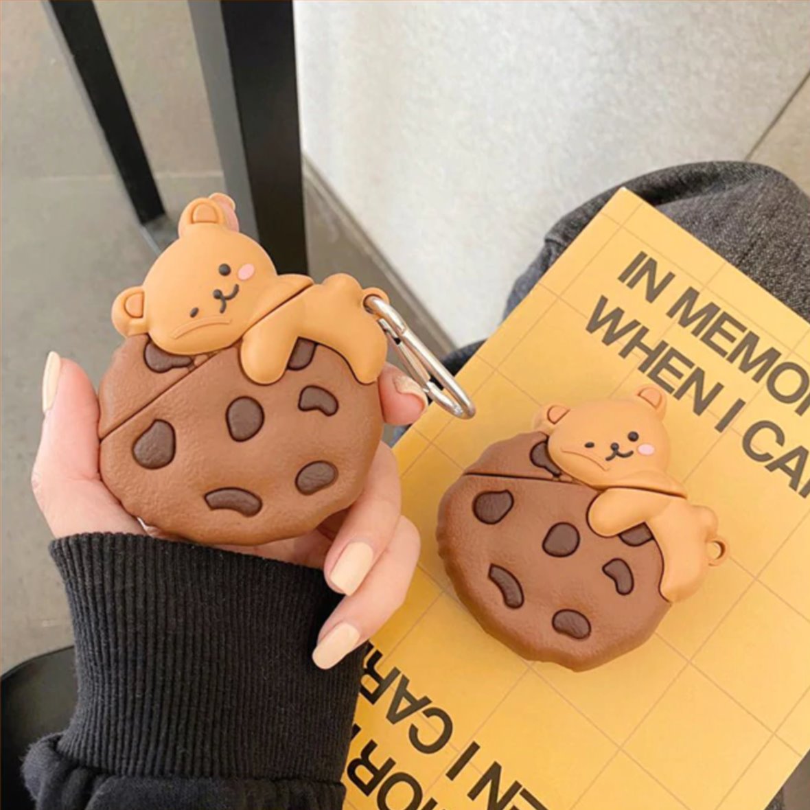 Cookie Bear Airpods Case (1&2&Pro)-Enchanted peach