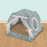 Cool Breezy Tent Cat Bed-Enchanted peach