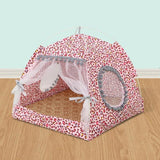 Cool Breezy Tent Cat Bed-Enchanted peach