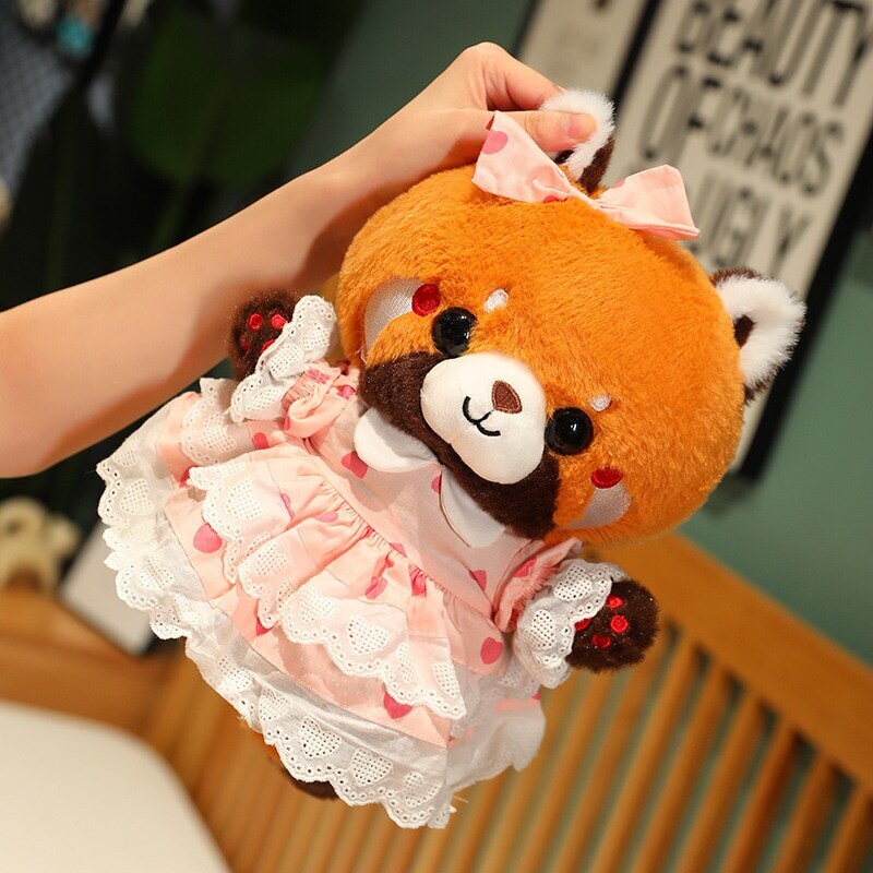 Cosplay Chai the Red Panda Plushie-Enchanted peach