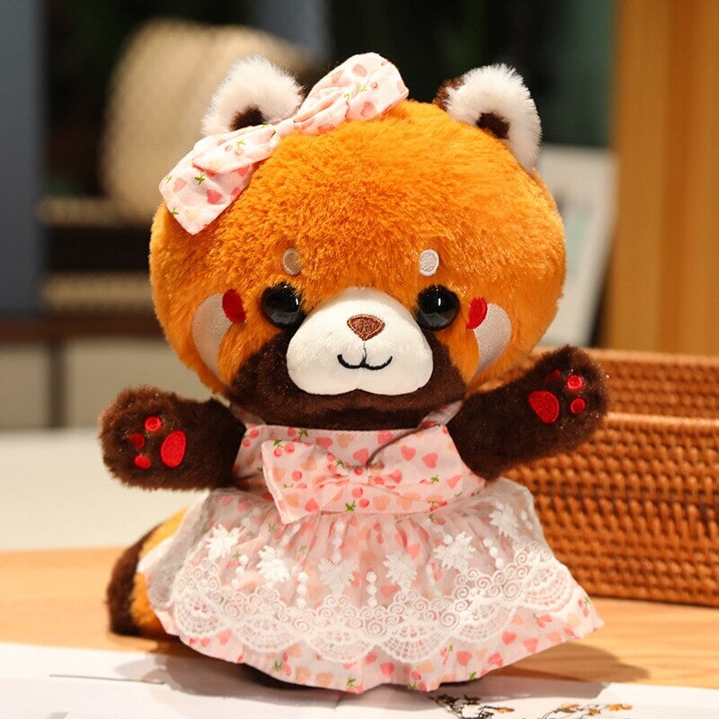 Cosplay Chai the Red Panda Plushie-Enchanted peach