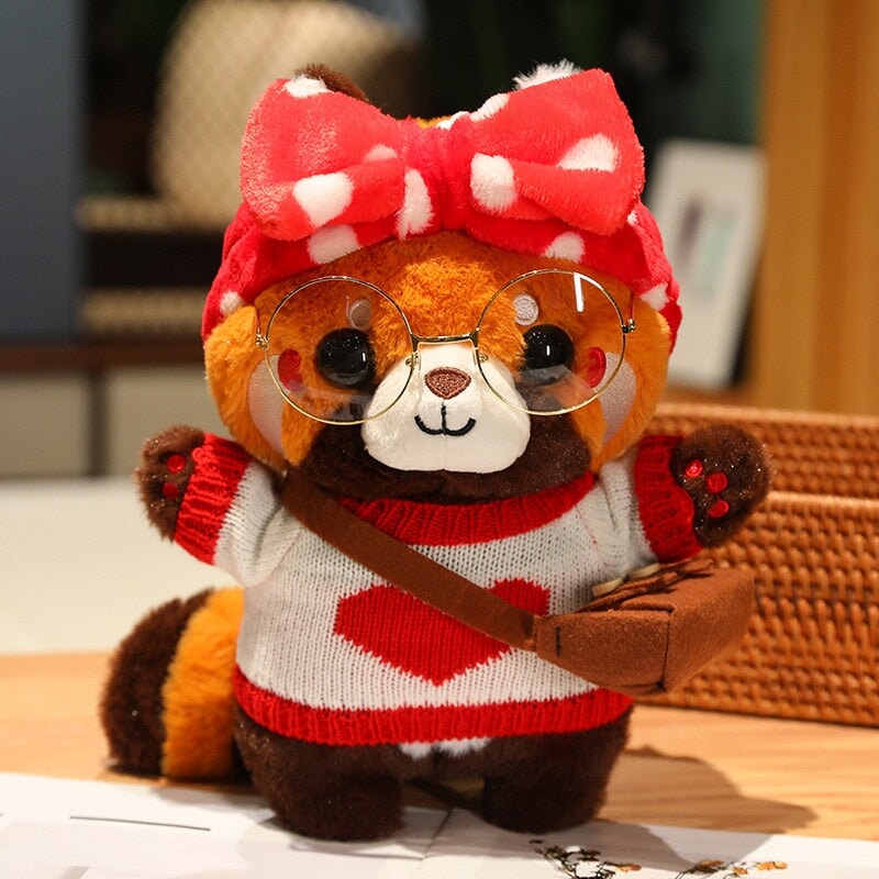 Cosplay Chai the Red Panda Plushie-Enchanted peach