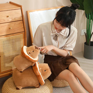 Cosplay Laying Capybara Animal Plush-Enchanted peach