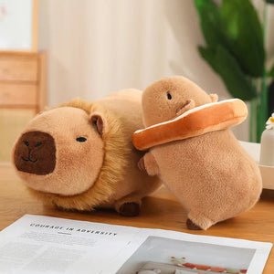 Cosplay Laying Capybara Animal Plush-Enchanted peach