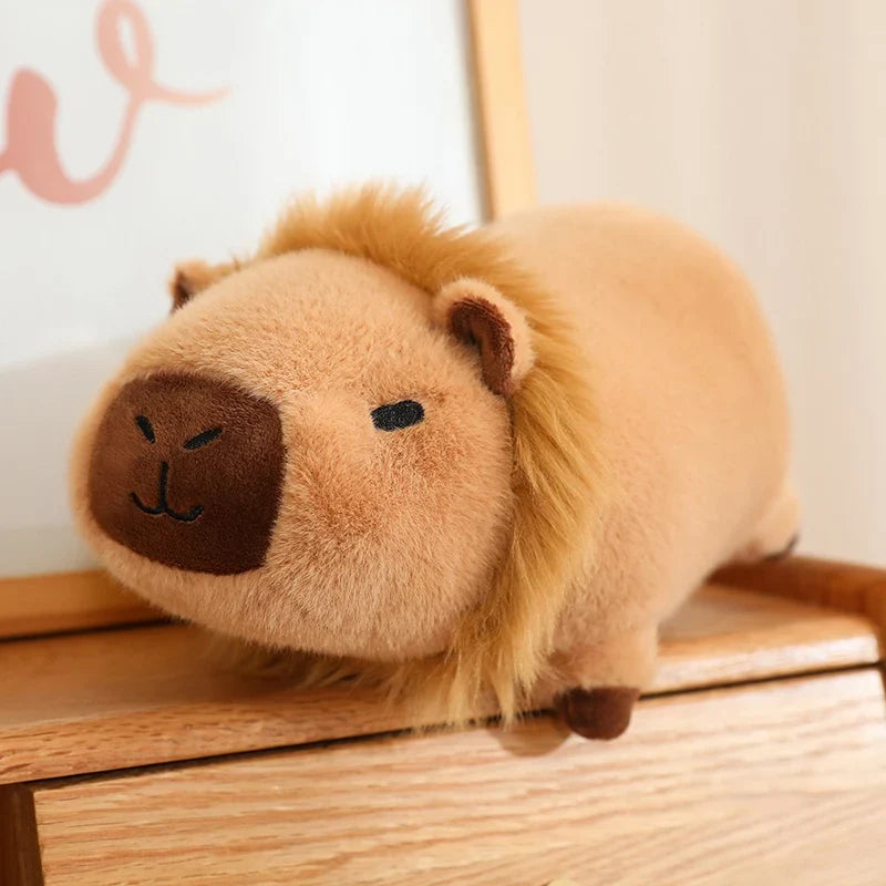 Cosplay Laying Capybara Animal Plush-Enchanted peach