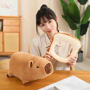 Cosplay Laying Capybara Animal Plush-Enchanted peach