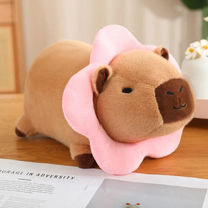 Cosplay Laying Capybara Animal Plush-Enchanted peach