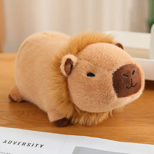 Cosplay Laying Capybara Animal Plush-Enchanted peach