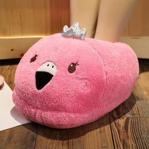 Cosy 2-in-1 Animal Plush Slipper-Enchanted peach