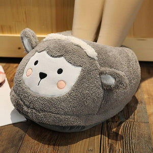 Cosy 2-in-1 Animal Plush Slipper-Enchanted peach