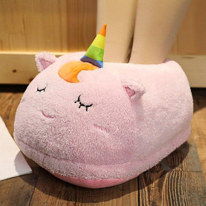 Cosy 2-in-1 Animal Plush Slipper-Enchanted peach