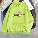 Cute Anime Melting Heart Hoodie-Enchanted peach