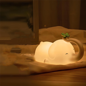 Cute Baby Elephant LED Night Light-Enchanted peach