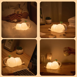 Cute Baby Elephant LED Night Light-Enchanted peach