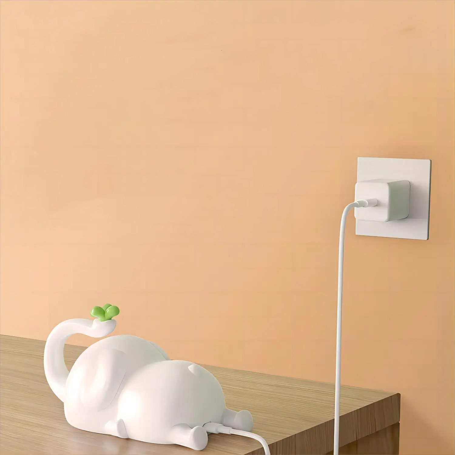 Cute Baby Elephant LED Night Light-Enchanted peach