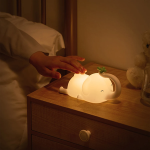 Cute Baby Elephant LED Night Light-Enchanted peach