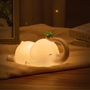 Cute Baby Elephant LED Night Light-Enchanted peach