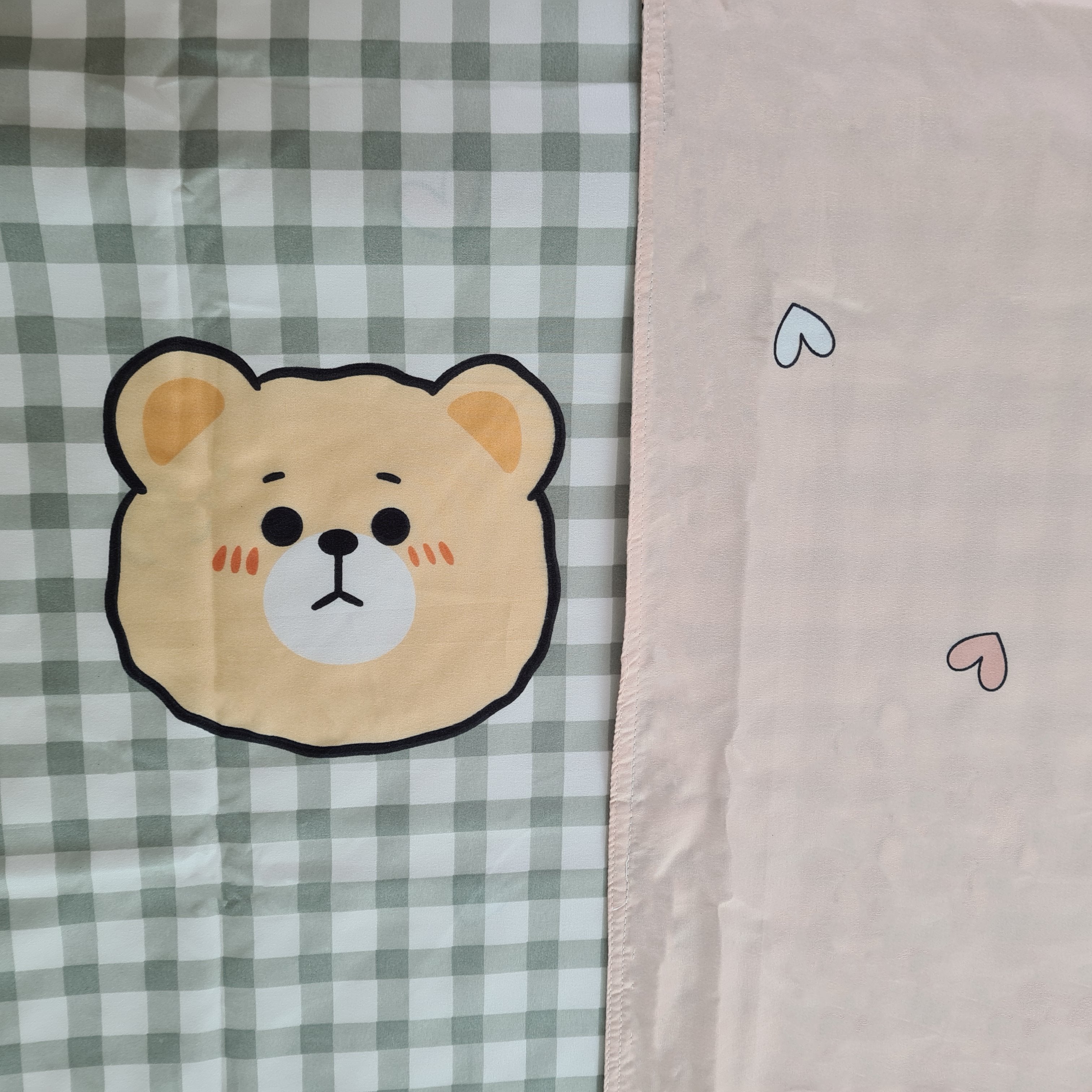 Cute Bear Print Bedding Set-Enchanted peach