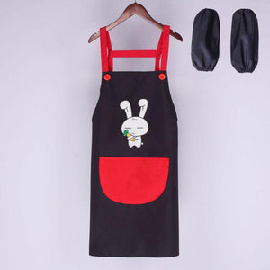 Cute Bunny My Carrot Apron with Short Sleeves-Enchanted peach