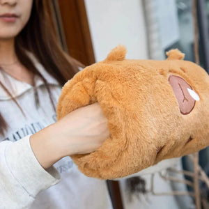 Cute Capybara Hand Warmer Plushies-Enchanted peach