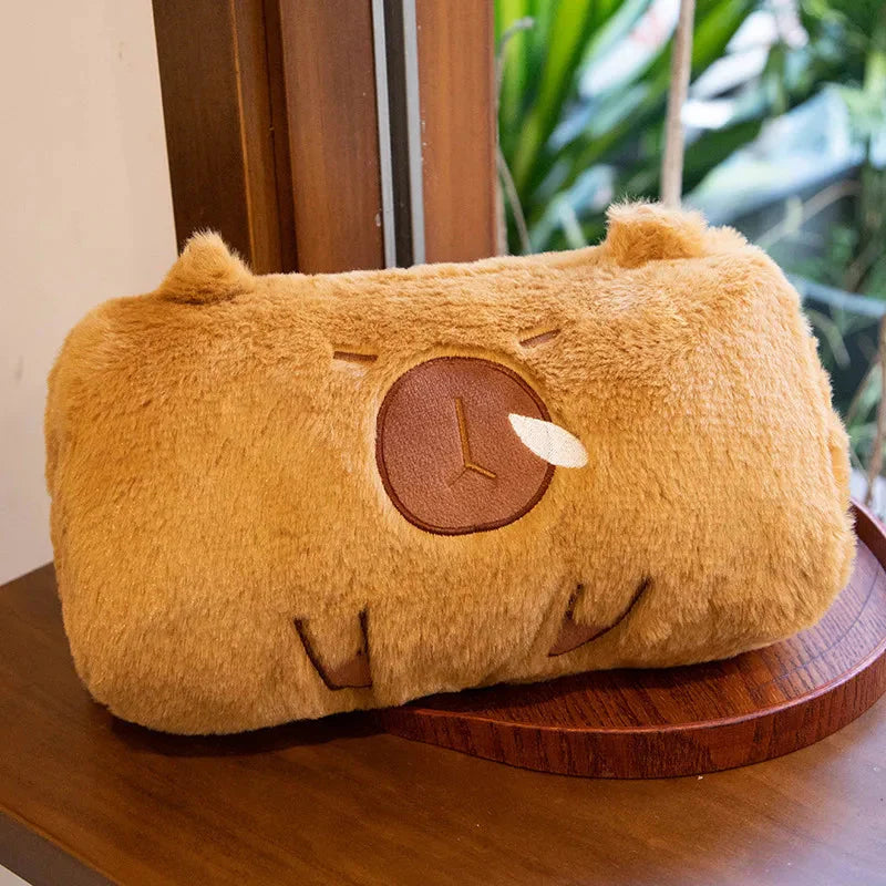 Cute Capybara Hand Warmer Plushies-Enchanted peach