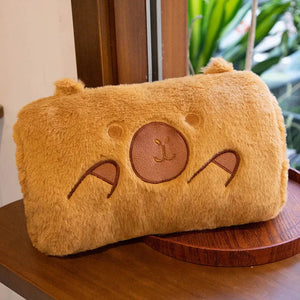 Cute Capybara Hand Warmer Plushies-Enchanted peach